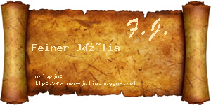Feiner Júlia névjegykártya