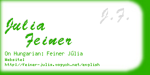 julia feiner business card