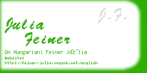 julia feiner business card